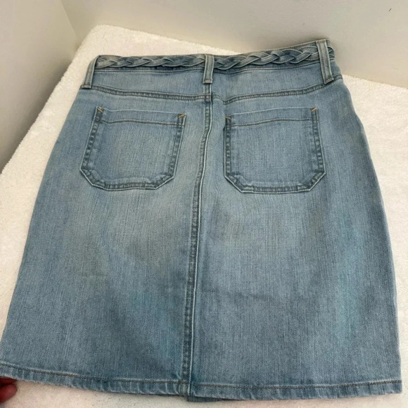 AG ADRIANO GOLDSCHMIED womens Lula braided light wash denim pencil skirt - Picture 9 of 12